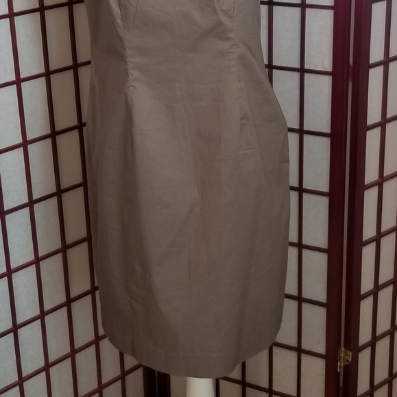 Gap one arm side zipper knee length green khaki dress - Picture 7 of 7